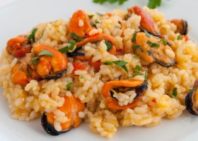 Arroz meloso con mejillones