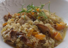 Arroz con setas de temporada