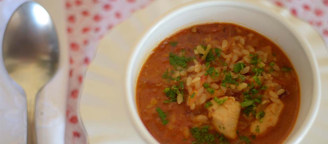 Receta de arroz caldoso con pollo