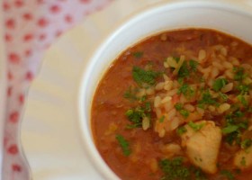Arroz caldoso con pollo