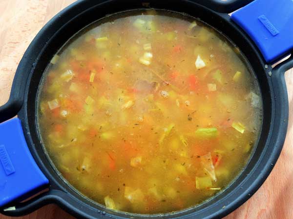 paso 6 receta ingrediente Agua o caldo, sal