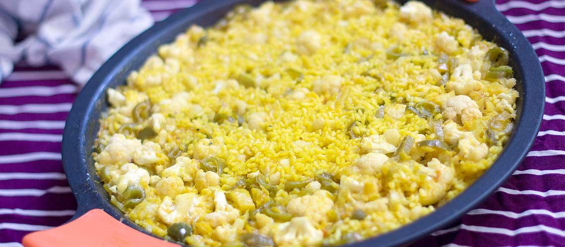 Receta de arroz con bacalao y coliflor