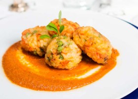 Albóndigas de Arroz con Gambas