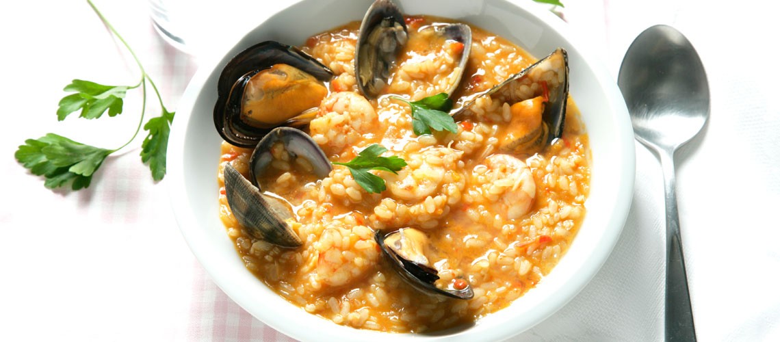 Receta de arroz con mariscos en Thermomix