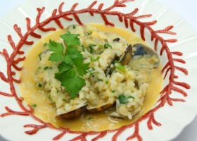 Arroz caldoso con almejas