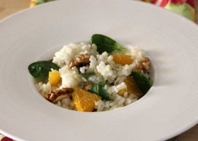 Ensalada de arroz y frutos secos