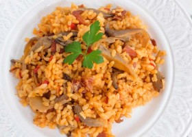 Arroz con setas
