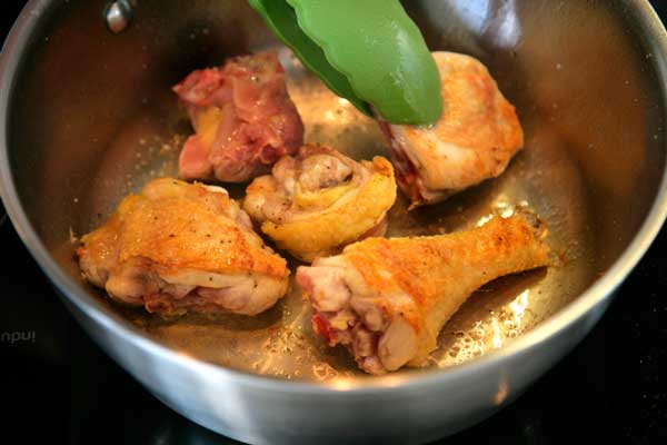 paso 3 receta ingrediente 400 g de pollo troceado, aceite de oliva virgen extra